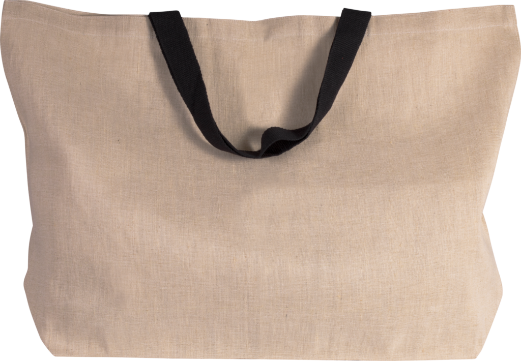 jute:Big-Shopper aus Jute-Baumwoll-Mischgewebe - Shopper mit Logo