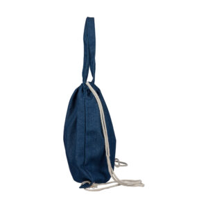 Recycelte Denim-Kordeltasche Dex - Ansicht 6