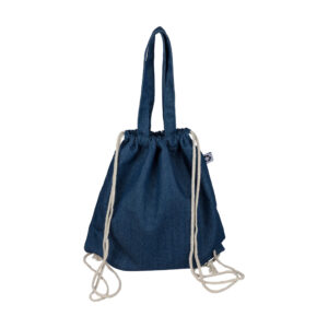 Recycelte Denim-Kordeltasche Dex - Ansicht 7