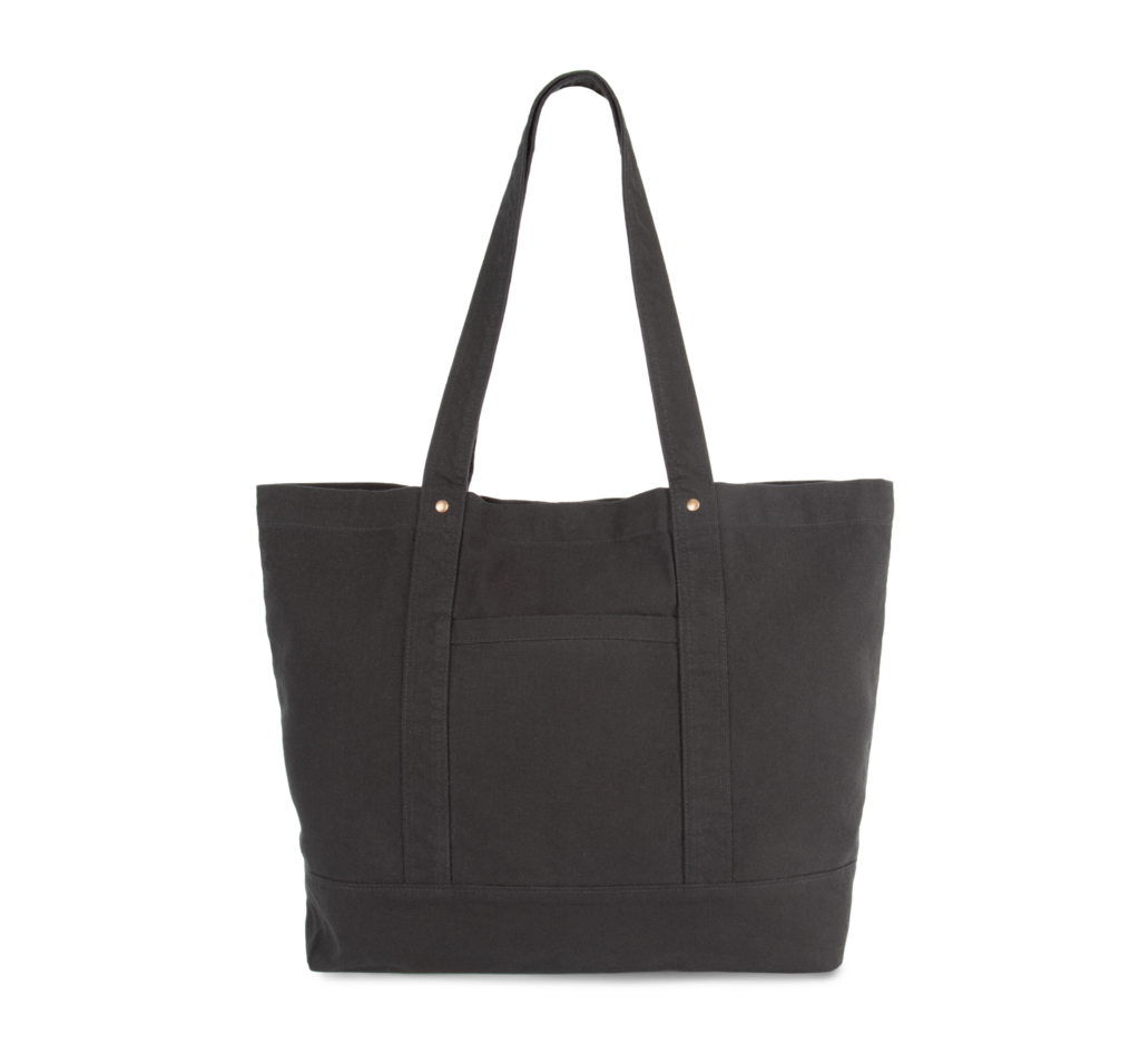 Große Shopping-Tasche mit Seitentasche - Shopper mit Logo
