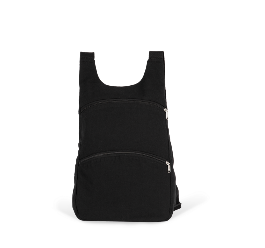 Recycelter Rucksack mit Anti-Diebstahlschutz-Tasche auf der Rückseite - Rucksäcke mit Logo