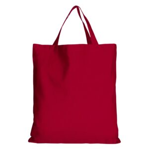 cotton:Tragetasche (kurze Henkel), Farbe Dunkelrot