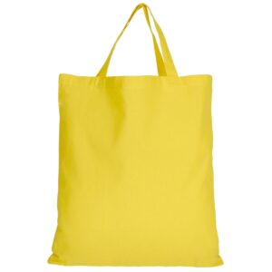 cotton:Tragetasche (kurze Henkel), Farbe Gelb