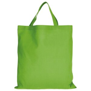cotton:Tragetasche (kurze Henkel), Farbe Hellgrün
