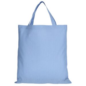 cotton:Tragetasche (kurze Henkel), Farbe Himmelblau