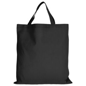 cotton:Tragetasche (kurze Henkel), Farbe Schwarz