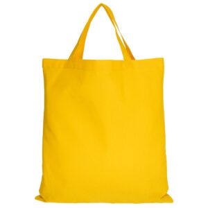 cotton:Tragetasche (kurze Henkel), Farbe Sonnenblumengelb
