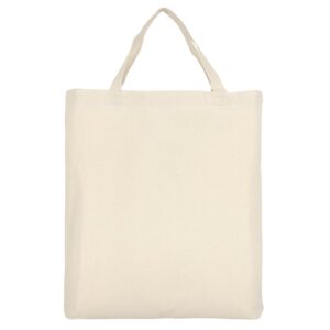 Baumwolltasche CLASSIC mit zwei kurzen Henkeln und Bodenfalte, Farbe Natur