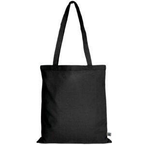 organic:fairtrade Tragetasche (lange Henkel), Farbe Schwarz
