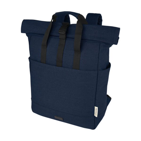 Joey 15" GRS Rolltop Laptoprucksack aus recyceltem Canvas 15 L