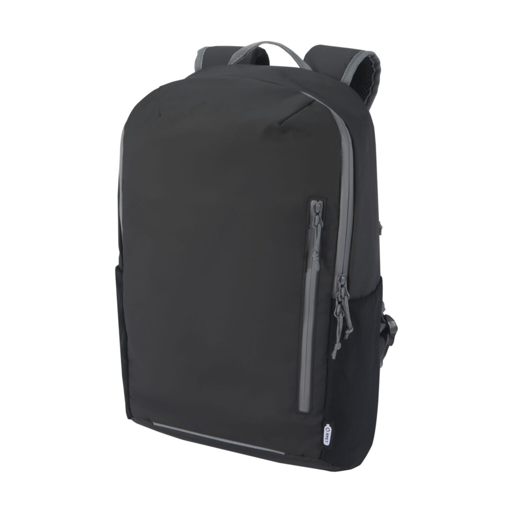 Aqua wasserabweisender 15" Laptop-Rucksack aus GRS Recyclingmaterial 21 L